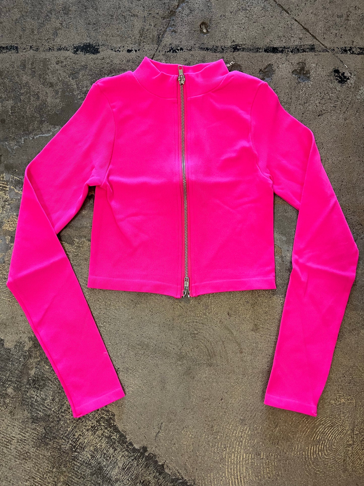 DOUBLE ZIP LONGSLEEVE TOP