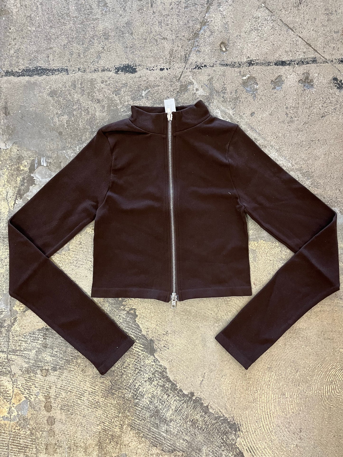 DOUBLE ZIP LONGSLEEVE TOP