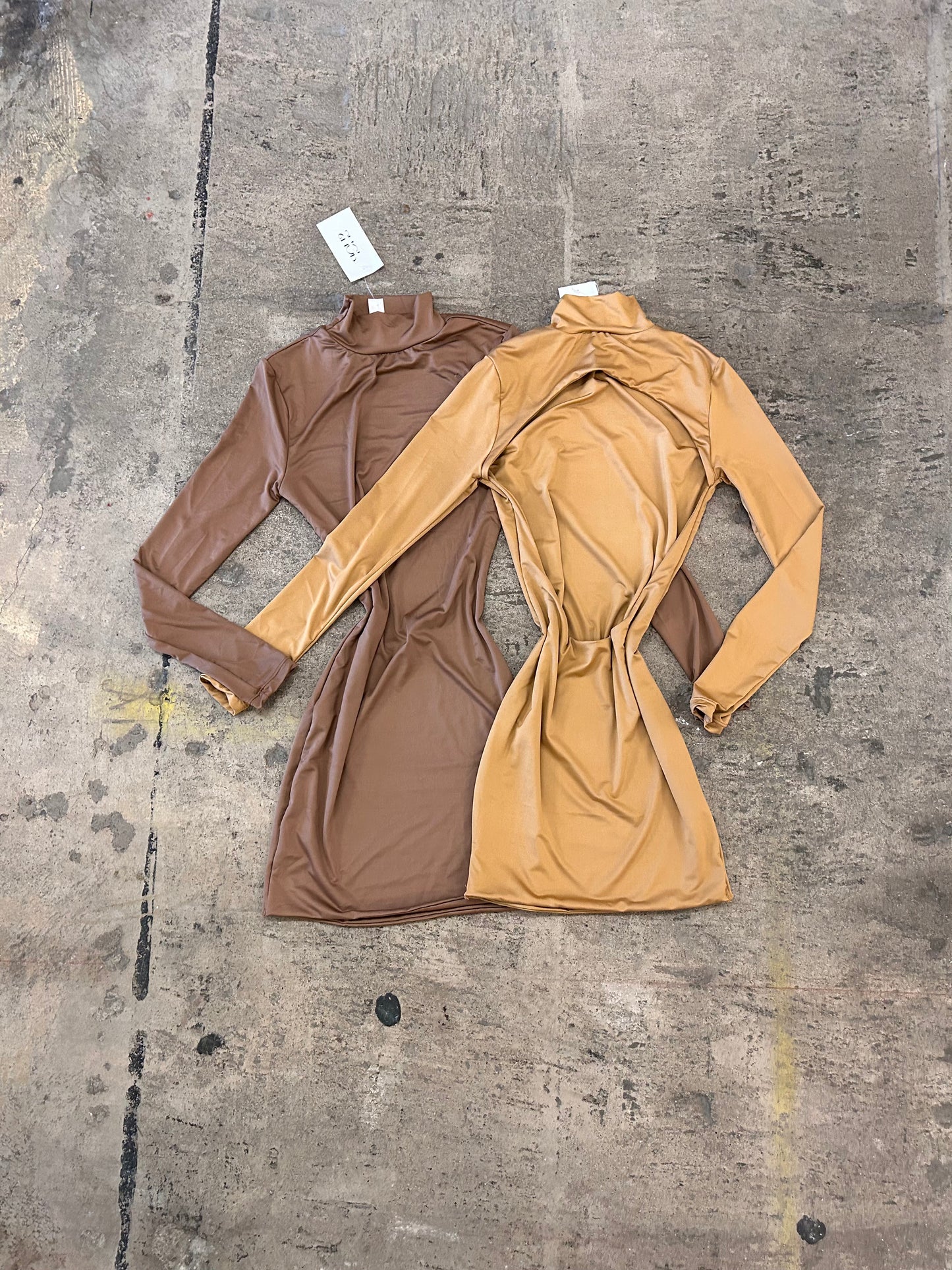 MOCK NECK MINI DRESS