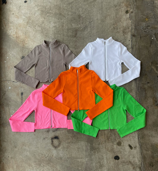 DOUBLE ZIP LONGSLEEVE TOP